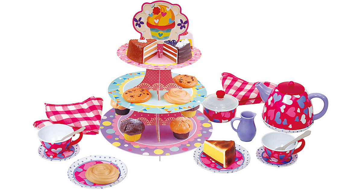 Playgo · Hohes Tee- Kuchen- Set - (28-teilig) Playgo · Hohes Tee- Kuchen- Set - (28-teilig)