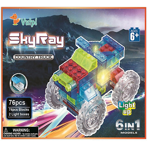 Светящийся конструктор 6 в 1 Sky Ray "Внедорожник", 76 деталей от Sky Ray