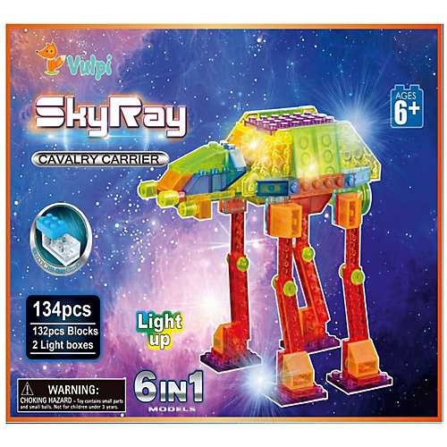 Светящийся конструктор 6 в 1 Sky Ray "Космические аппараты", 134 детали от Sky Ray