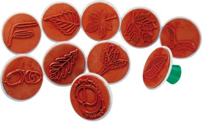 Naturstempel Bl�tter & Fr�chte, 10 St�ck