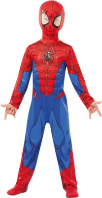 3 tlg Spiderman Cosplay Kostüm Kinder Jungen Outfit Sets Karneval Fasching Maske 