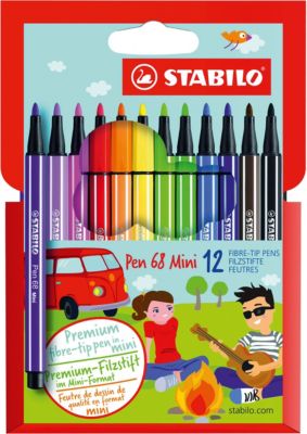Фломастеры Stabilo "Pen mini", 12 цветов