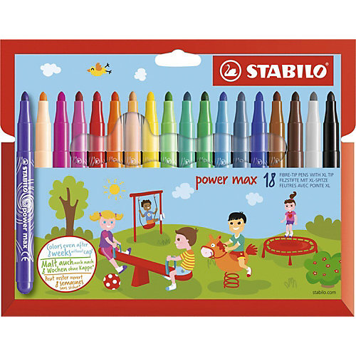 Фломастеры Stabilo "Power max", 18 цветов от STABILO
