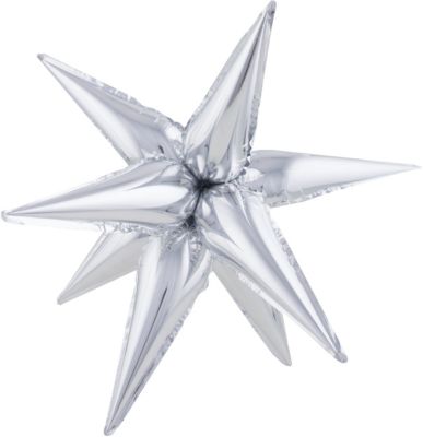 Folienballon Stern silber, klein