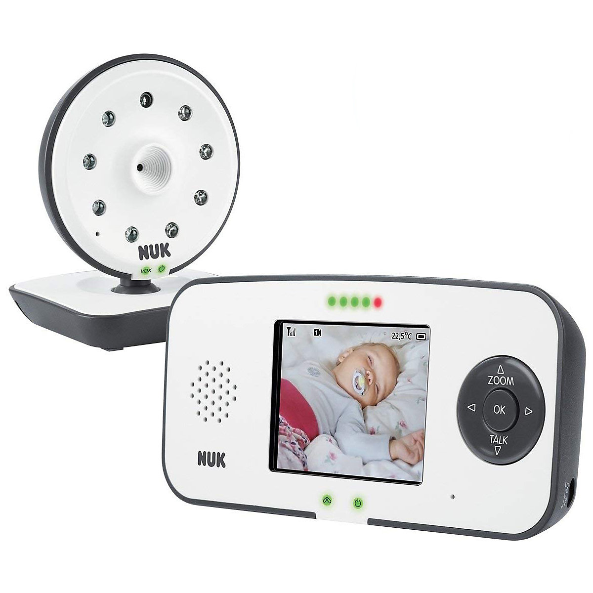 NUK Eco Control Video Display 550VD digitales Babyphone mit Eco-Mode Video Funktion und Full-Eco-Control