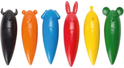 12 Stück 6 Farben Wachsmalkreide Wachsmalstifte als Einhorn Dinosaurier Dinos
