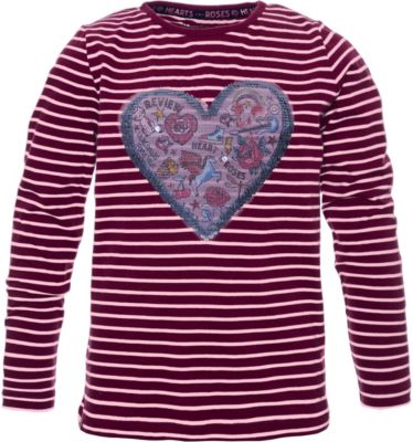 Langarmshirt mit Wendepailletten dunkelrot Gr. 104/110 Mdchen Kleinkinder