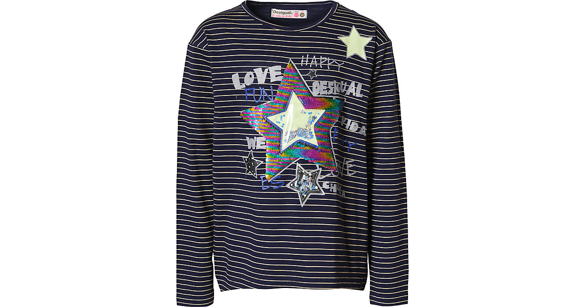 Desigual · Langarmshirt mit Wendepailletten , oversize Gr. 98/104 Mädchen Kleinkinder Desigual · Langarmshirt mit Wendepailletten , oversize Gr. 98/104 Mädchen Kleinkinder