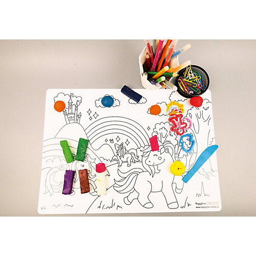 Многоразовый коврик-раскраска HappyArt "Страна единорогов" от HappyArt