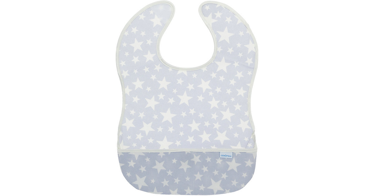 Cambrass · Lätzchen mit Klettverschluss, beschichtet, Star himmelblau, 28x36 cm Cambrass · Lätzchen mit Klettverschluss, beschichtet, Star himmelblau, 28x36 cm