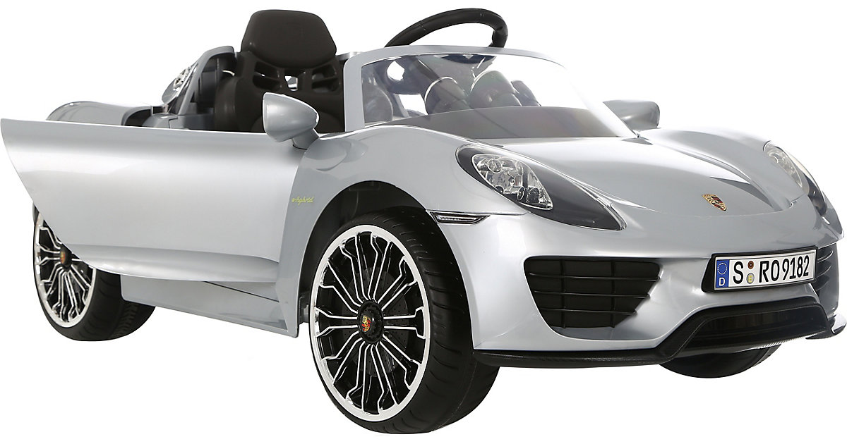 Rollplay · Porsche 918 Spyder Hybrid Supercar mit RC, silber Rollplay · Porsche 918 Spyder Hybrid Supercar mit RC, silber