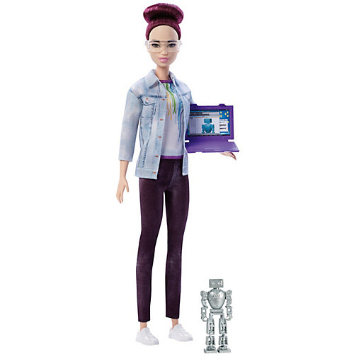 Кукла Barbie "Робототехник" Барби с окрашенными волосами от Mattel