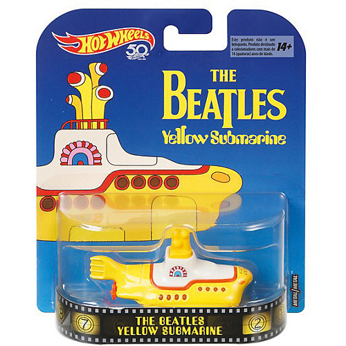 Тематическая премиальная машинка Hot Wheels "The Beatles" Жёлтая субмарина от Mattel