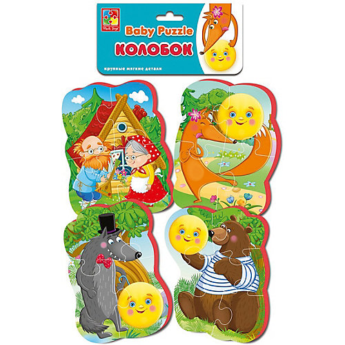 Мягкие пазлы Vladi Toys "Baby puzzle" Сказки Колобок от Vladi Toys
