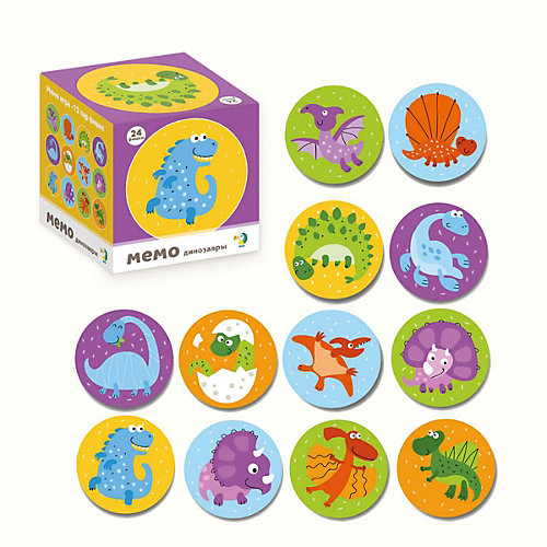Настольная игра-мемо Dodo "Динозаврики", 24 фишки от Dodo