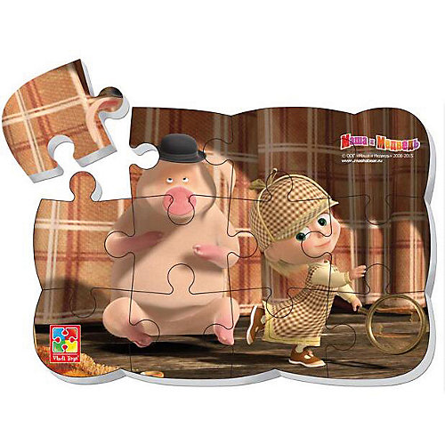 Магнитные пазлы Vladi Toys "Маша и Медведь" Шерлок Холмс от Vladi Toys