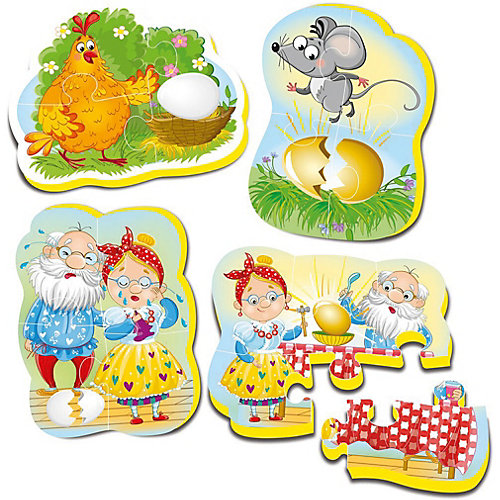 Мягкие пазлы Vladi Toys "Baby puzzle" Сказки Курочка ряба от Vladi Toys