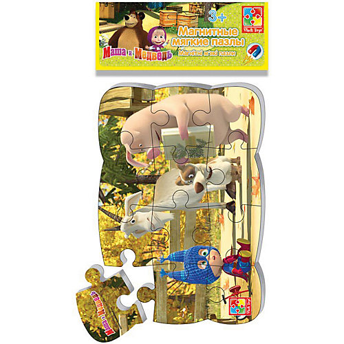 Магнитные пазлы Vladi Toys "Маша и Медведь" Маша супер-герой от Vladi Toys