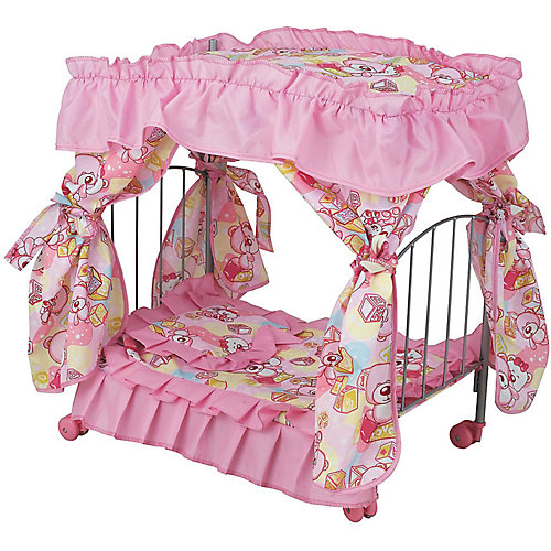 Кроватка для кукол Buggy Boom Loona, розово-черная от Buggy Boom