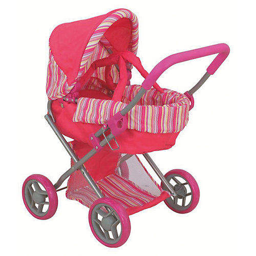 Коляска для кукол Buggy Boom Infinia трансформер, розовая в полоску от Buggy Boom