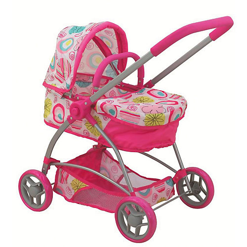 Коляска для кукол Buggy Boom Amidea трансформер, бело-розовая от Buggy Boom
