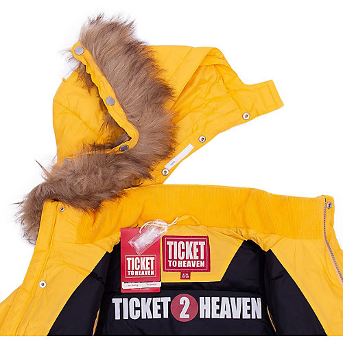 Пуховик Ticket To Heaven - желтый от TICKET TO HEAVEN