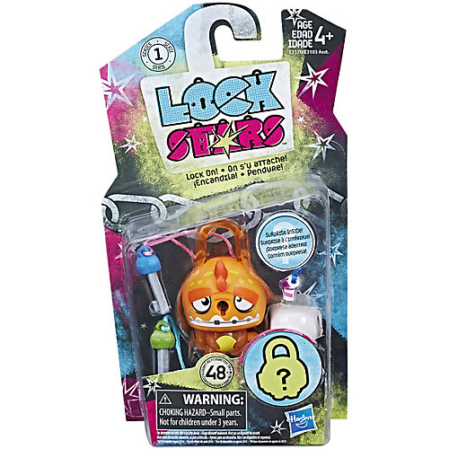 Замочки с секретом Lock Stars, Оранжевый динозавр от Hasbro