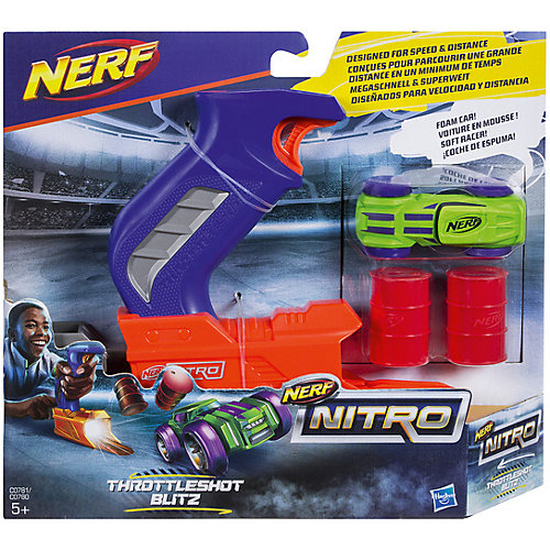 Пусковое устройство Nerf Нитро, зелёная машинка от Hasbro