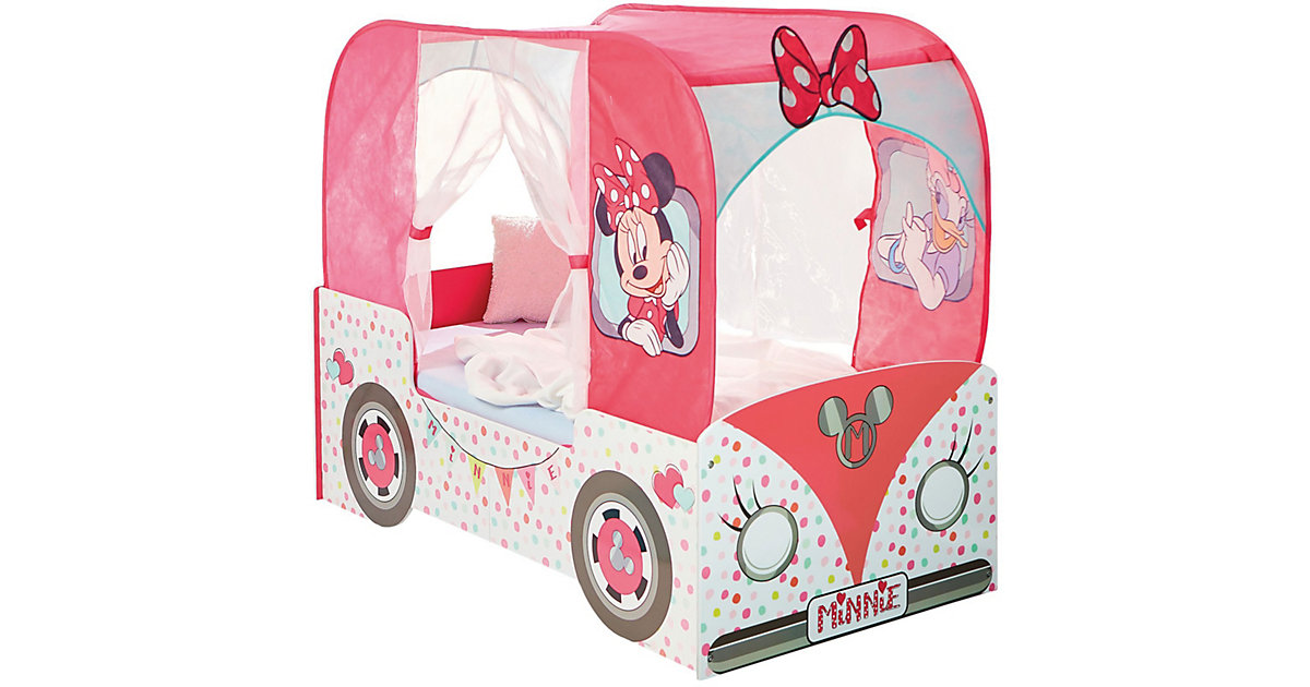 Kinderrbett de Luxe, Minnie Mouse Bus, rosa, 70 x 140 cm