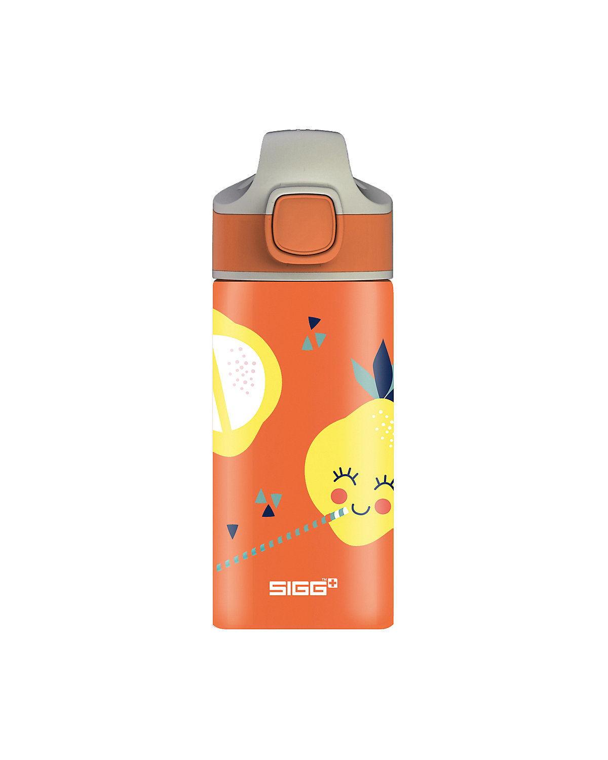 SIGG Alu-Trinkflasche MIRACLE Kids Lemon 400 ml Verschluss mit integriertem Trinkhalm