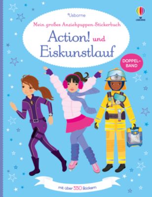 Image of Buch - Mein großes Anziehpuppen-Stickerbuch: Action! und Eiskunstlauf