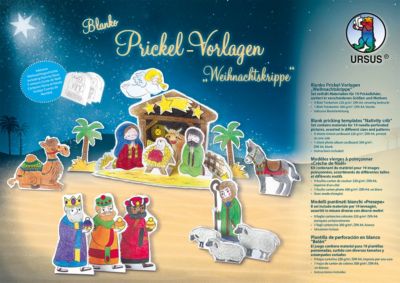 Blanko Prickel Vorlagen ´´Weihnachtskrippe´´