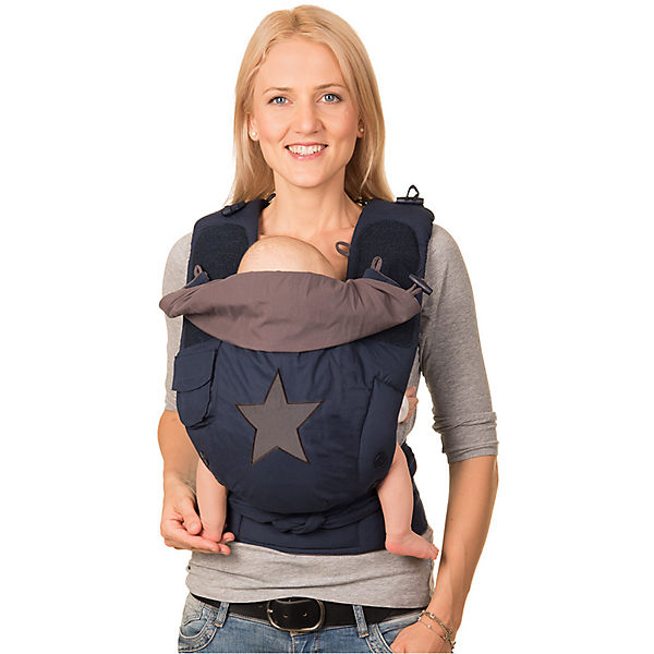 SALE HOPPEDIZ® Bondolino Plus marine-hellblau Babytrage