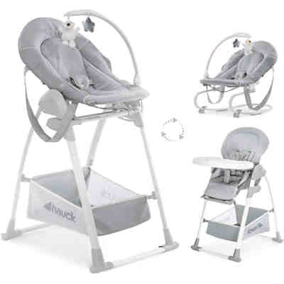 Hochstuhl ab Geburt, Babyliege und Wippe - Sit N Relax 3 in 1 Newborn Set, Strech Grey