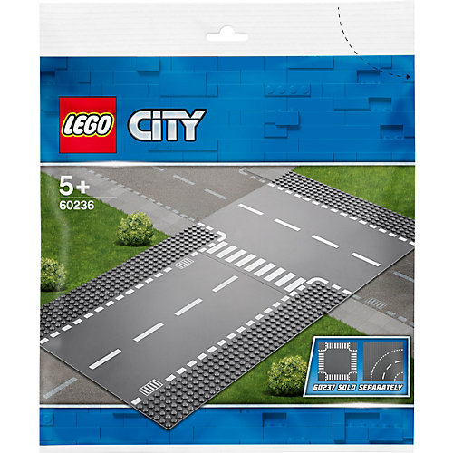 Конструктор LEGO City Supplementary 60236: Прямой и Т-образный перекрёсток от LEGO