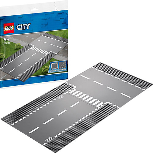 Конструктор LEGO City Supplementary 60236: Прямой и Т-образный перекрёсток от LEGO