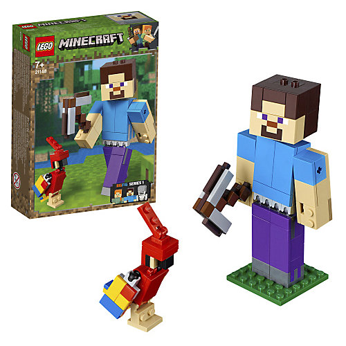 Конструктор LEGO Minecraft 21148: Большие фигурки, Стив с попугаем от LEGO