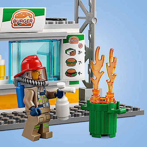 Конструктор LEGO City Fire 60214: Пожар в бургер-кафе от LEGO