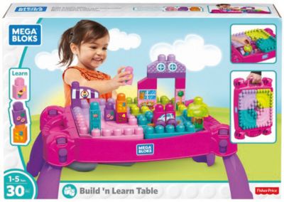 Стол для конструирования  MEGA BLOKS «Мой первый конструктор», розовый