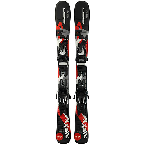 Горные лыжи с креплениями Elan Maxx, 80 см - красный