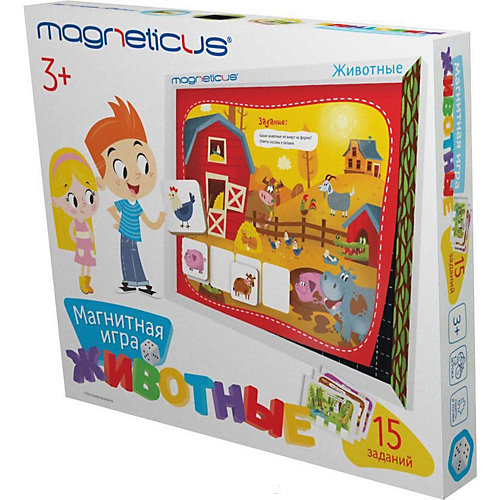 Магнитный игровой набор Magneticus "Животные", в картонной коробке от Magneticus