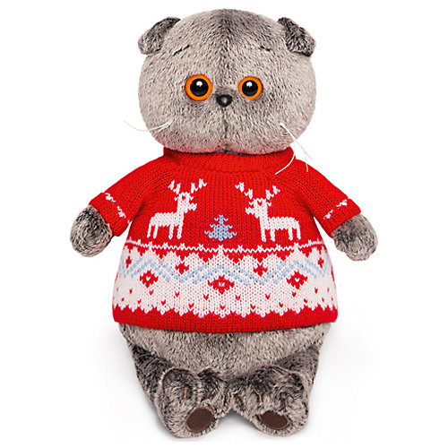 Мягкая игрушка Budi Basa Кот Басик в свитере с оленями, 19 см от Budi Basa