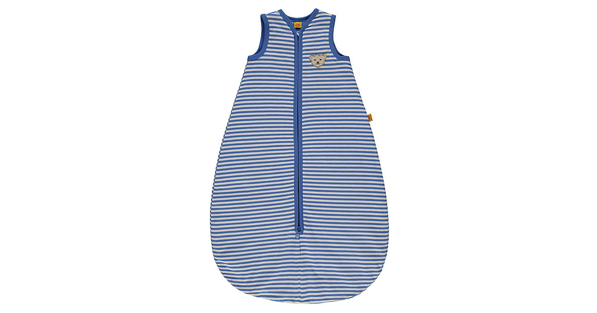 Steiff · Schlafsack wattiert, Jersey, Ringel, blau, Gr. 70 cm Steiff · Schlafsack wattiert, Jersey, Ringel, blau, Gr. 70 cm