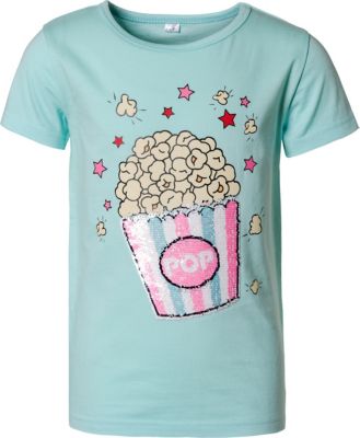 T-Shirt mit Wendepailletten von Cookie Basics blau Gr. 116/122 Mädchen Kinder