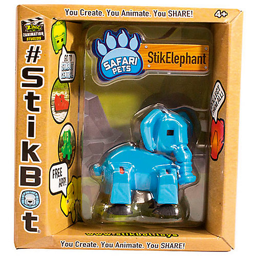 Фигурка питомца Zing Stikbot "Сафари", слон от Zing