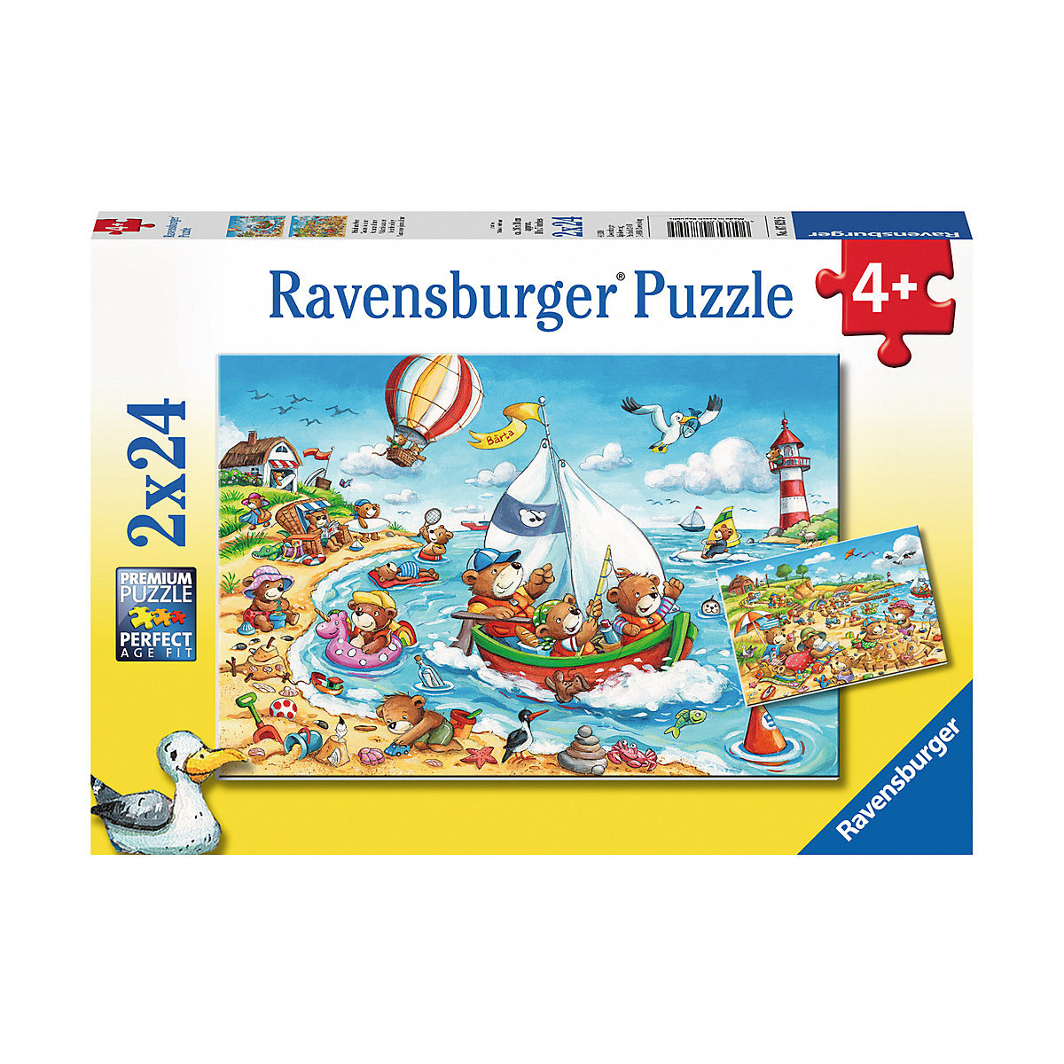 Ravensburger 2er Set Puzzle je 24 Teile 26x18 cm Urlaub am Meer