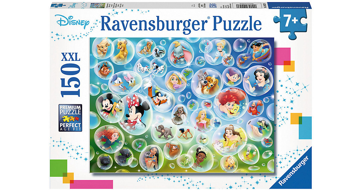 Puzzle, 150 Teile XXL, 49x36 cm, Disney Seifenblasenparadies