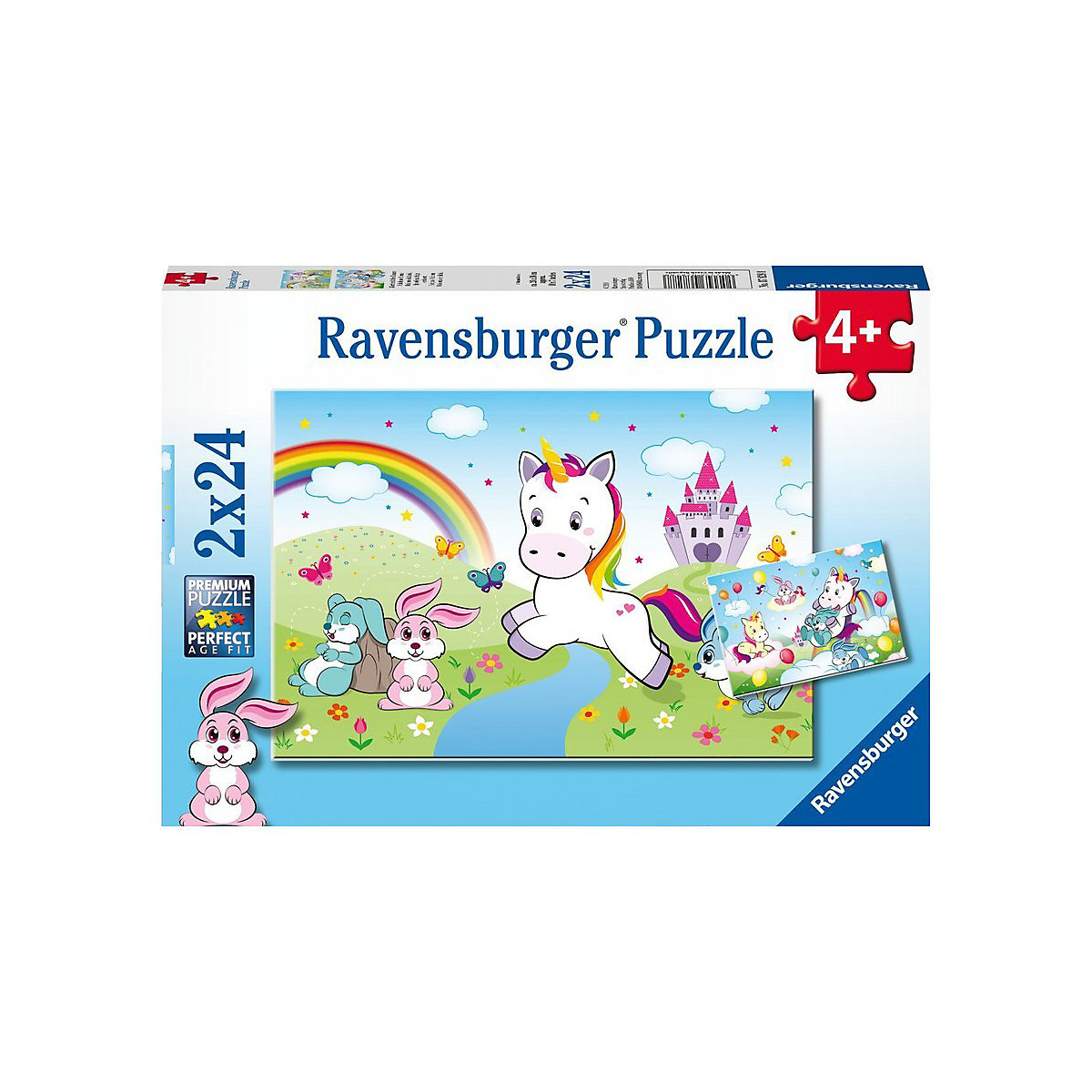 Ravensburger 2er Set Puzzle je 24 Teile 26x18 cm Märchenhaftes Einhorn