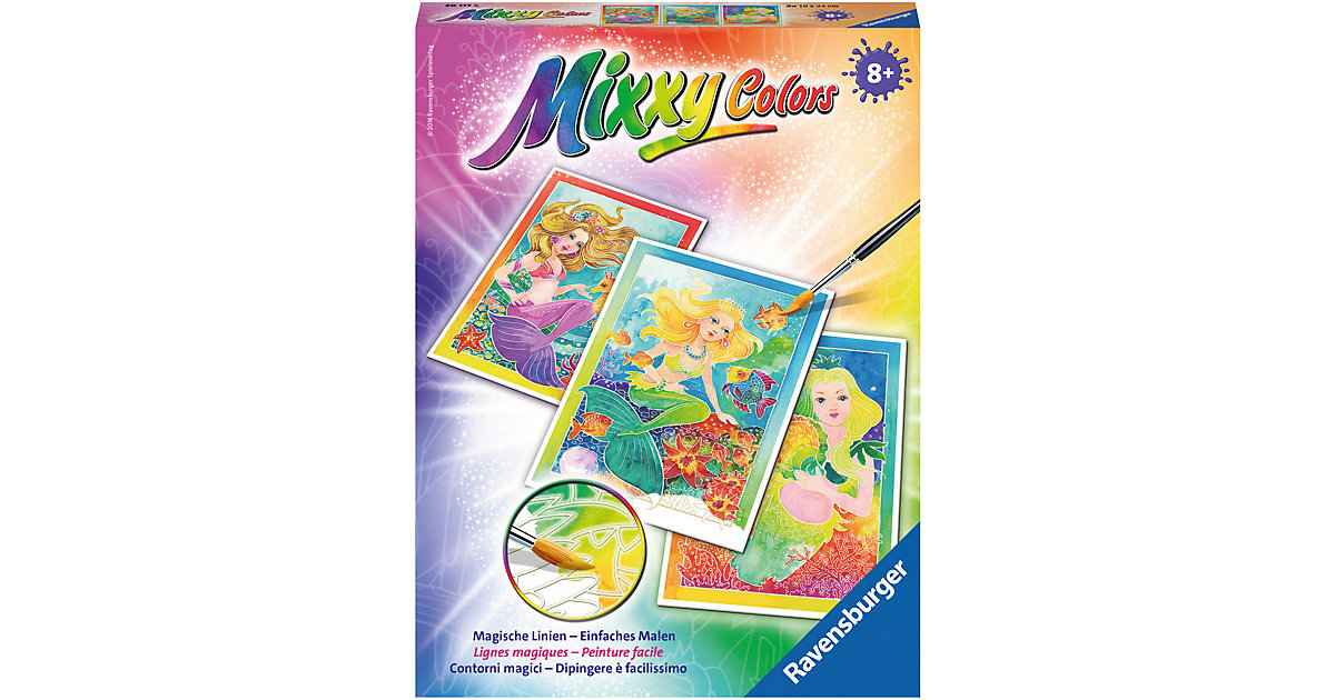 3er-Set Malset Mixxy Colors, 18x24 cm, Welt der Meerjungfrauen