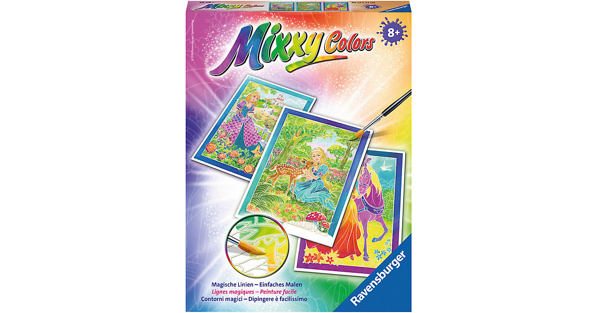 3er-Set Malset Mixxy Colors, 18x24 cm, Zauberhafte Märchenwelt